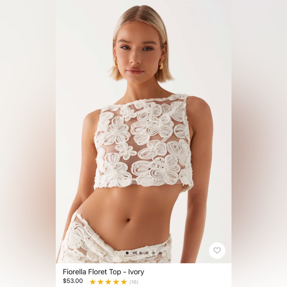 Peppermayo Floret Top - Ivory